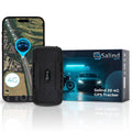 Magnetic 4G GPS vehicle tracker with black body and phone app map display
