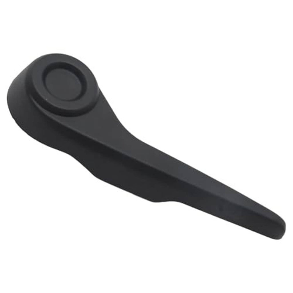 Black recliner adjustment lever handle with rounded circular top button