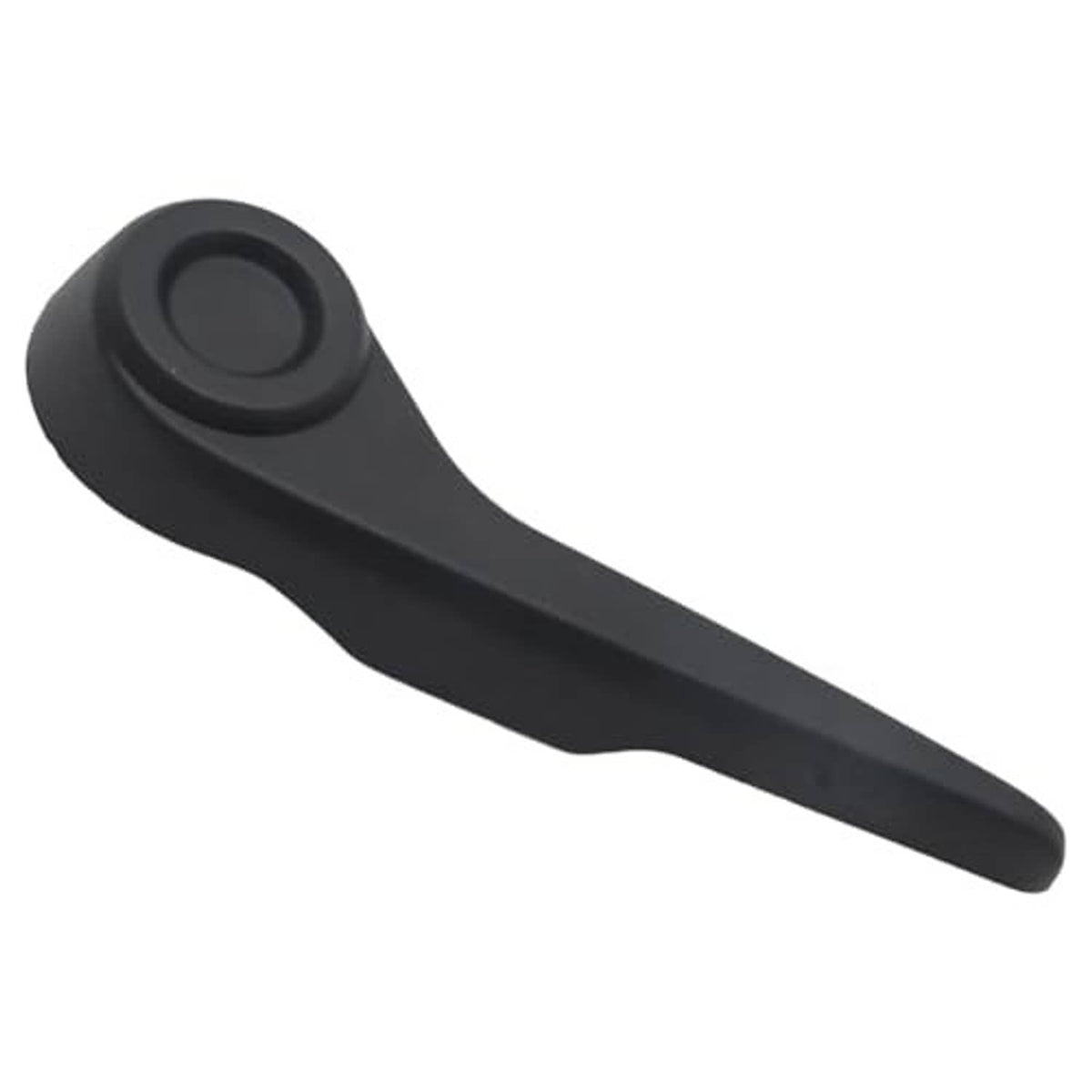 Black recliner adjustment lever handle with rounded circular top button