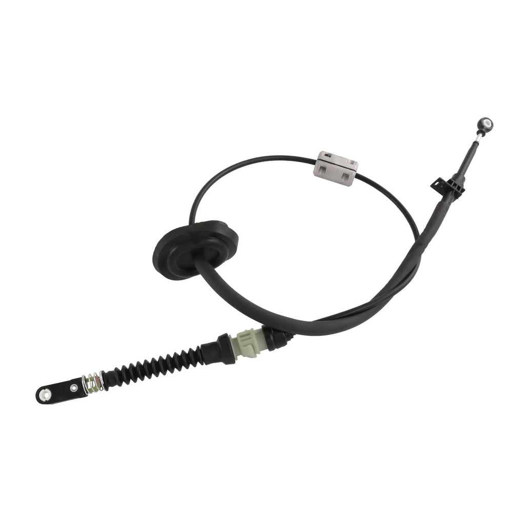 Automatic transmission shift cable loop with two connector ends and black control housing