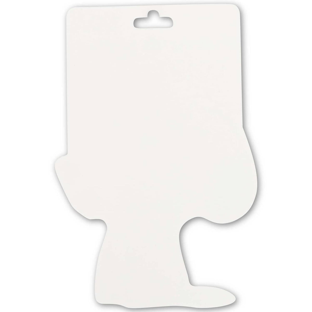 Blank adhesive vinyl decal backing shaped like Snoopy hugging Woodstock