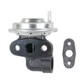 EGR exhaust gas recirculation valve with metal body and mounting plate
