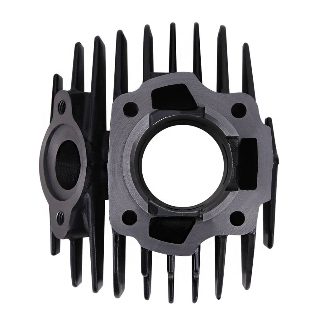 Cylinder top end with cooling fins and mounting holes for small engine rebuild
