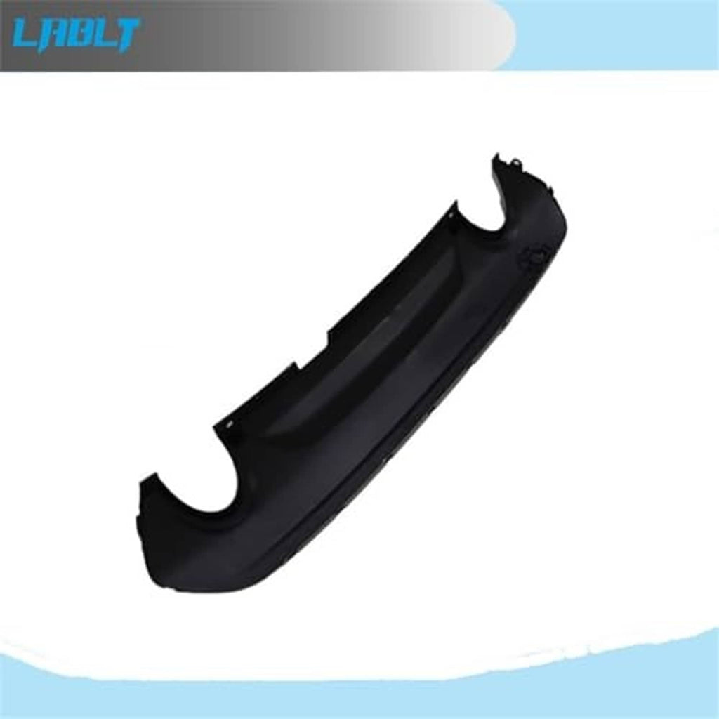 Rear lower bumper cover, black replacement panel with bumper openings