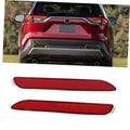 Red rear bumper reflector bar, matching lens shape for Toyota RAV4
