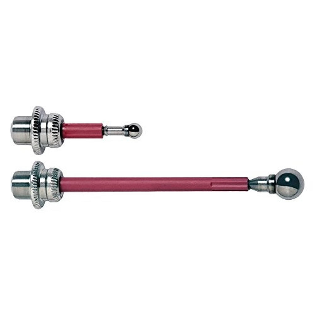 Haimer short probe set, red rod with metal fittings and ball tips