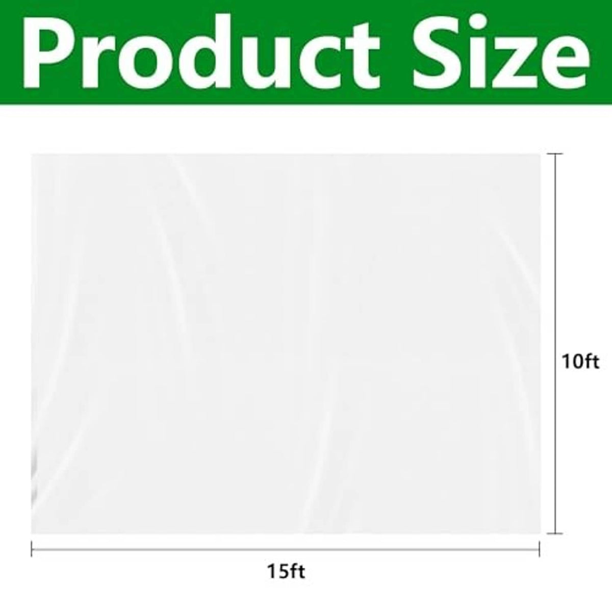 White plant cover cloth, 15 ft by 10 ft dimensions