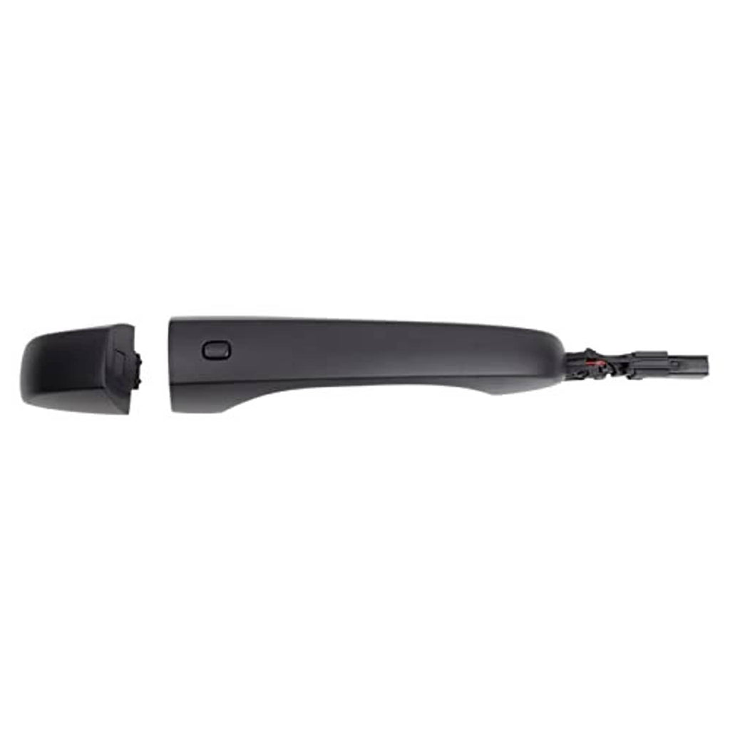 Front exterior door handle, matte dark gray, passenger side with mounting clip