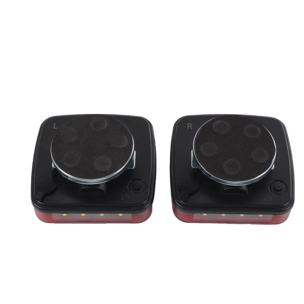 Pair of magnetic LED trailer lights labeled L and R with red lens strips