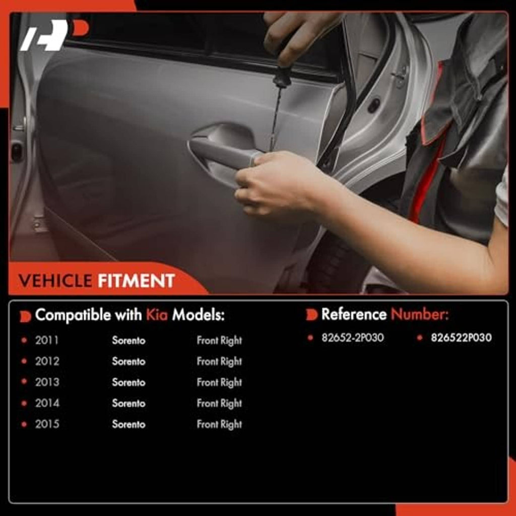 Installed exterior door handle on vehicle door panel with hand installing/positioning