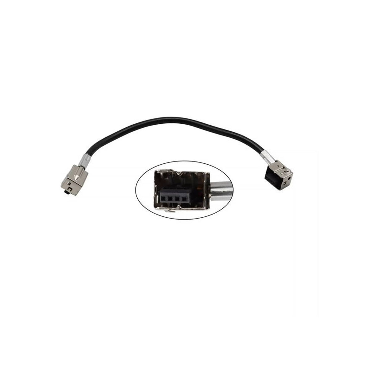 HID ballast wiring harness with connector plug and highlighted internal connector area