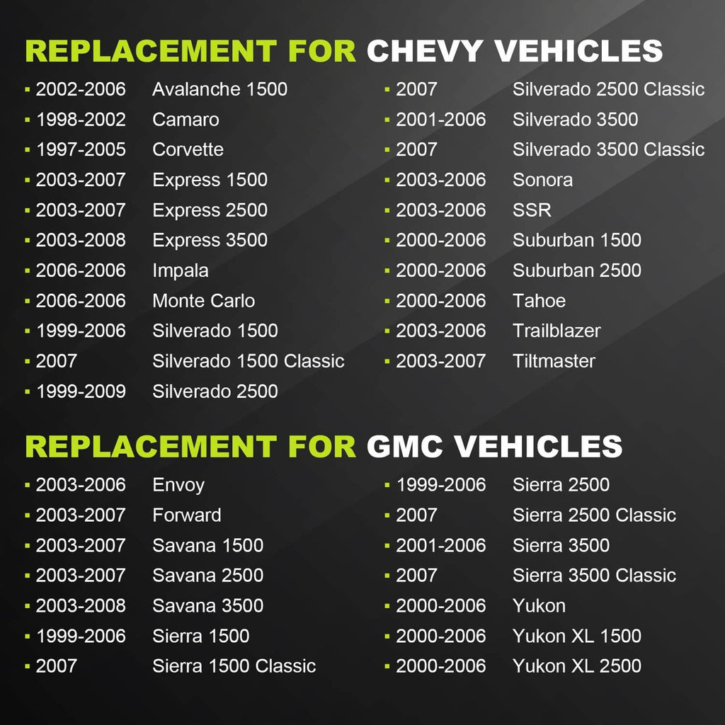 Crankshaft position sensor shown on vehicle compatibility graphic