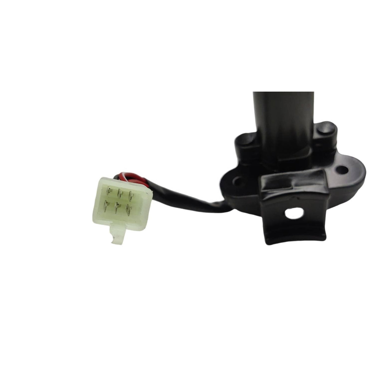 Ignition switch housing with wiring harness plug