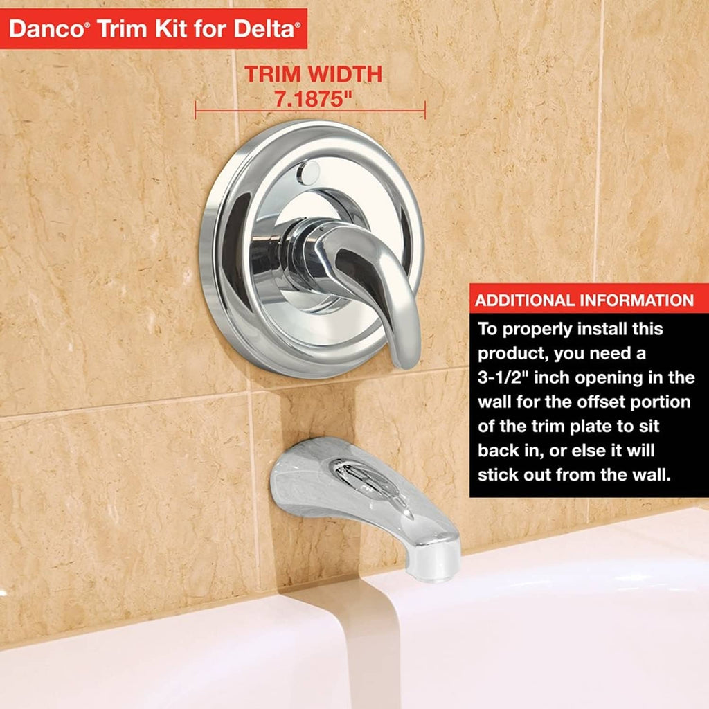 Brushed nickel trim kit with circular escutcheon and lever handle