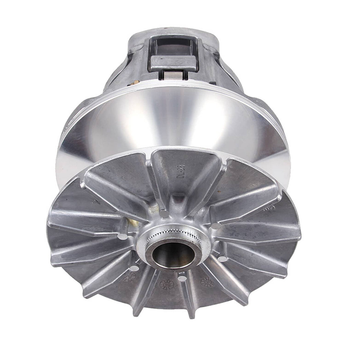 Polaris RZR primary drive clutch, silver metal pulley with center bore