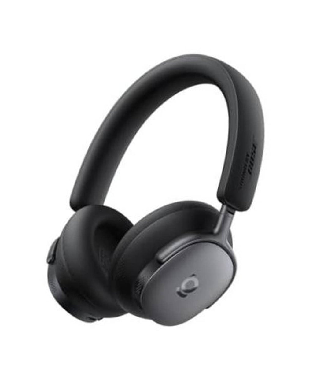 Black over-ear wireless noise-cancelling headphones with padded headband and earcups
