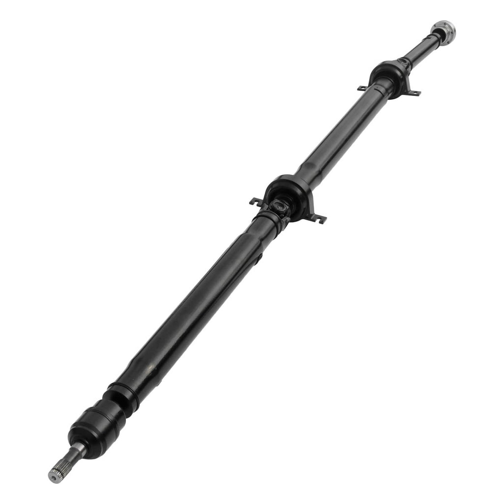 Rear driveshaft prop shift assembly, black tube with flanged yoke and splined end