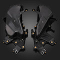 Pair of motorcycle fairing glove box storage covers, matte black with mounting points