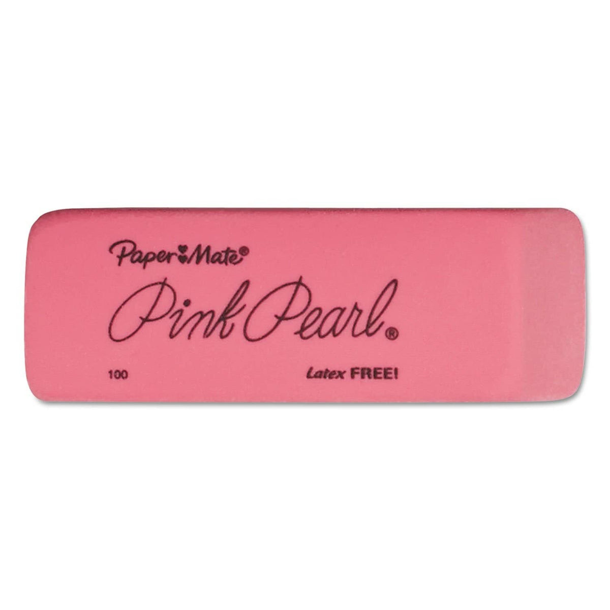 Paper Mate pink pearl latex-free eraser, rectangular pink block