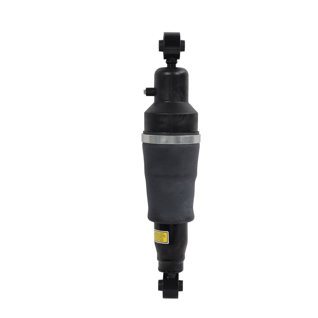Pair of rear air suspension shock struts, centered side view with silver band and stud outlet