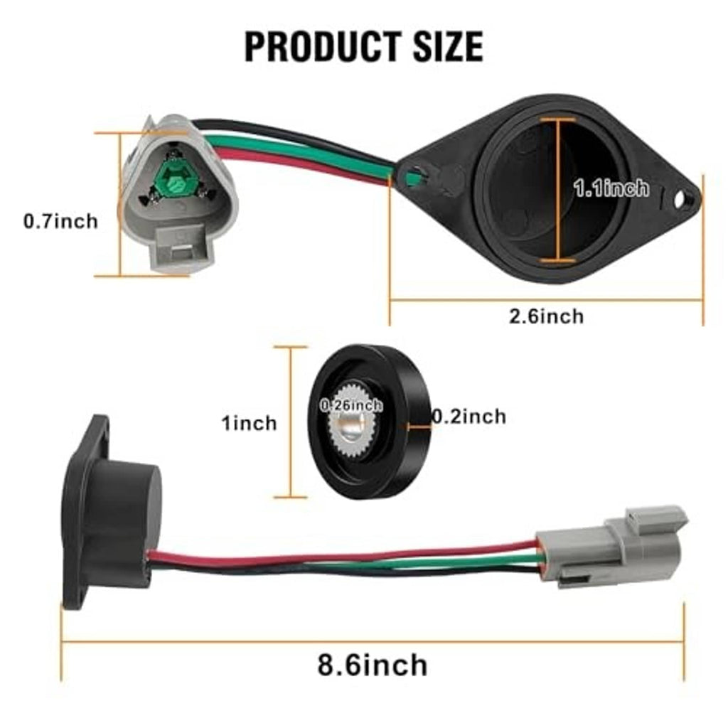 Speed sensor magnet product size diagram with labeled dimensions