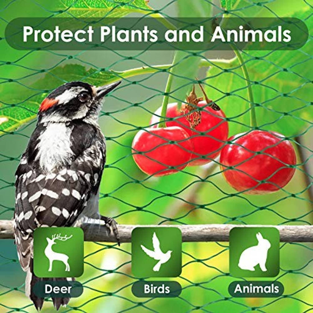 Garden netting mesh for protecting plants from birds, deer, and animals