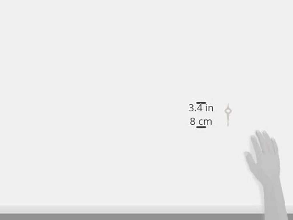 3.4 in (8 cm) size indicator for wide grip slant tweezer