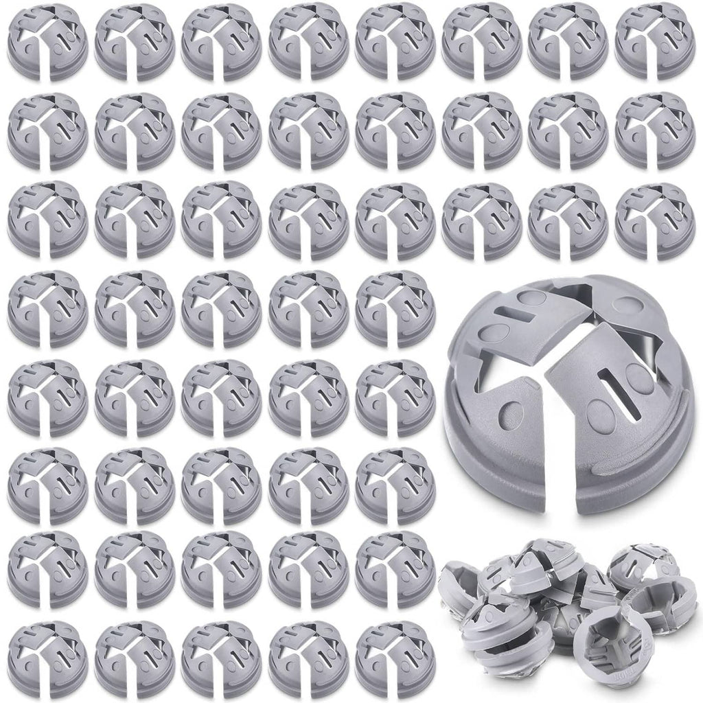 Gray non-metallic push-in wire connectors, bulk assortment of circular bases