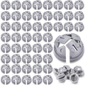 Gray non-metallic push-in wire connectors, bulk assortment of circular bases