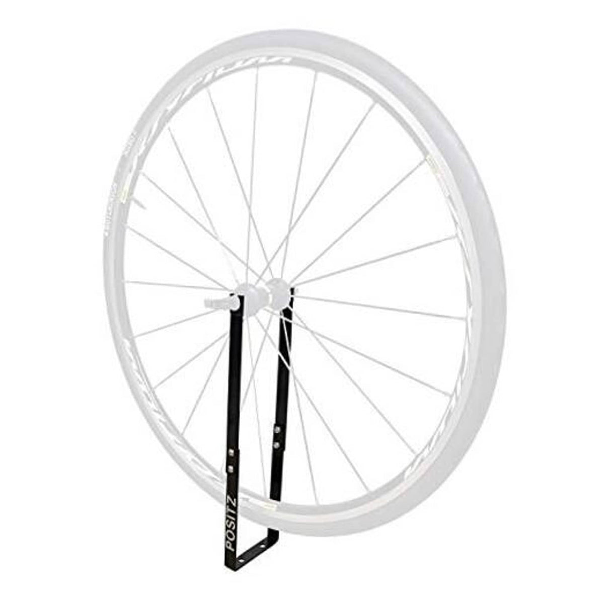 Bicycle front wheel mount holder with black fork straps and base bracket