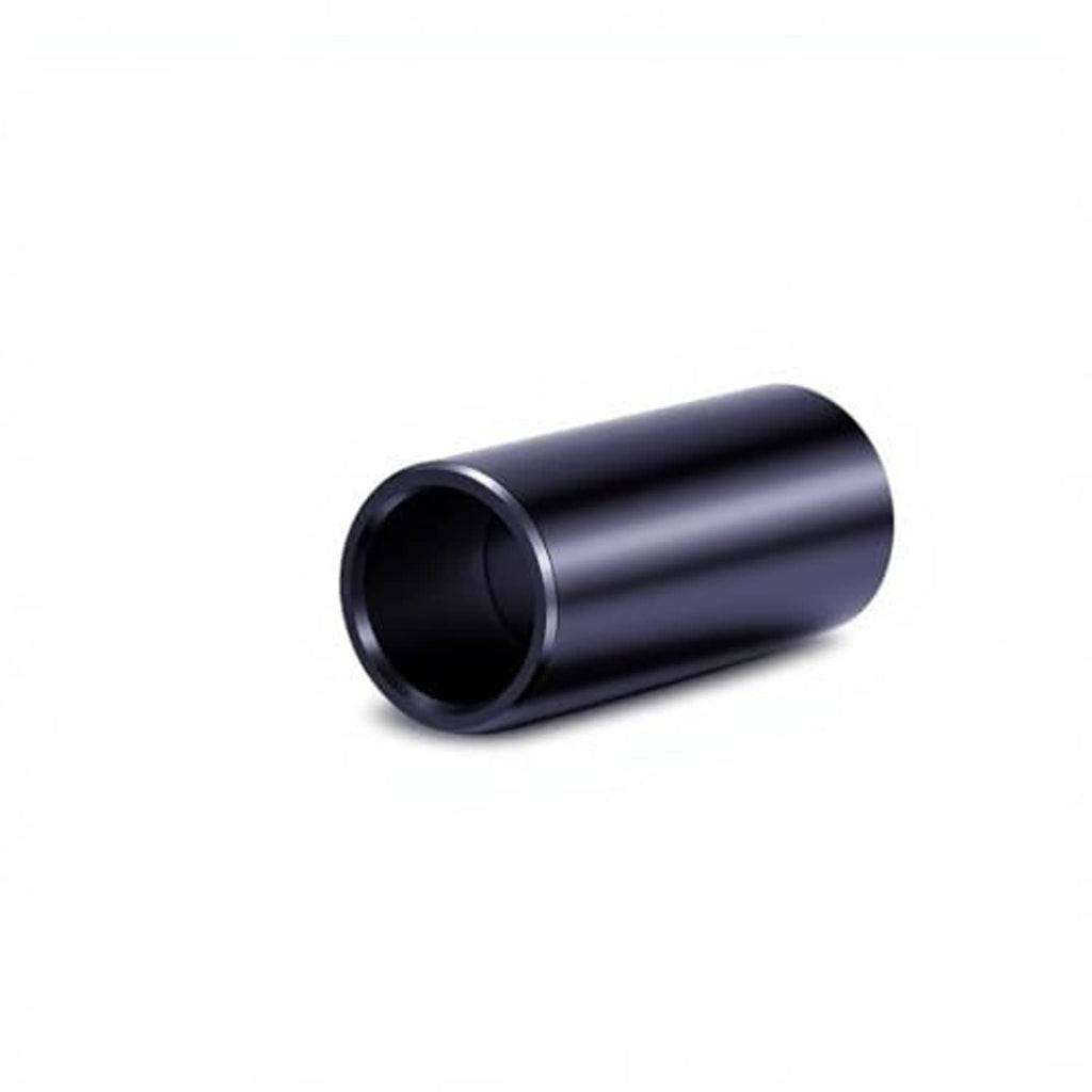 Single black polyurethane tube bushing with open center bore