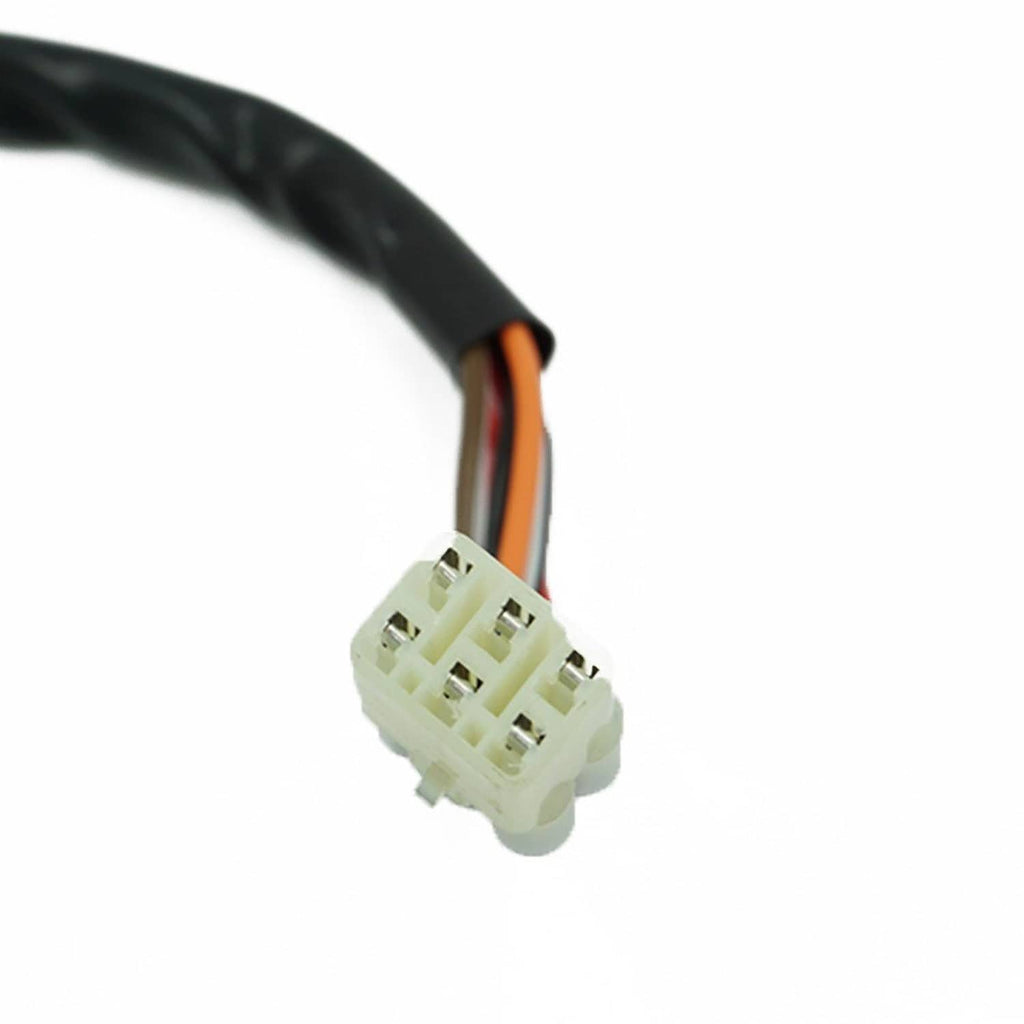 Ignition switch wiring connector with white plug and black harness