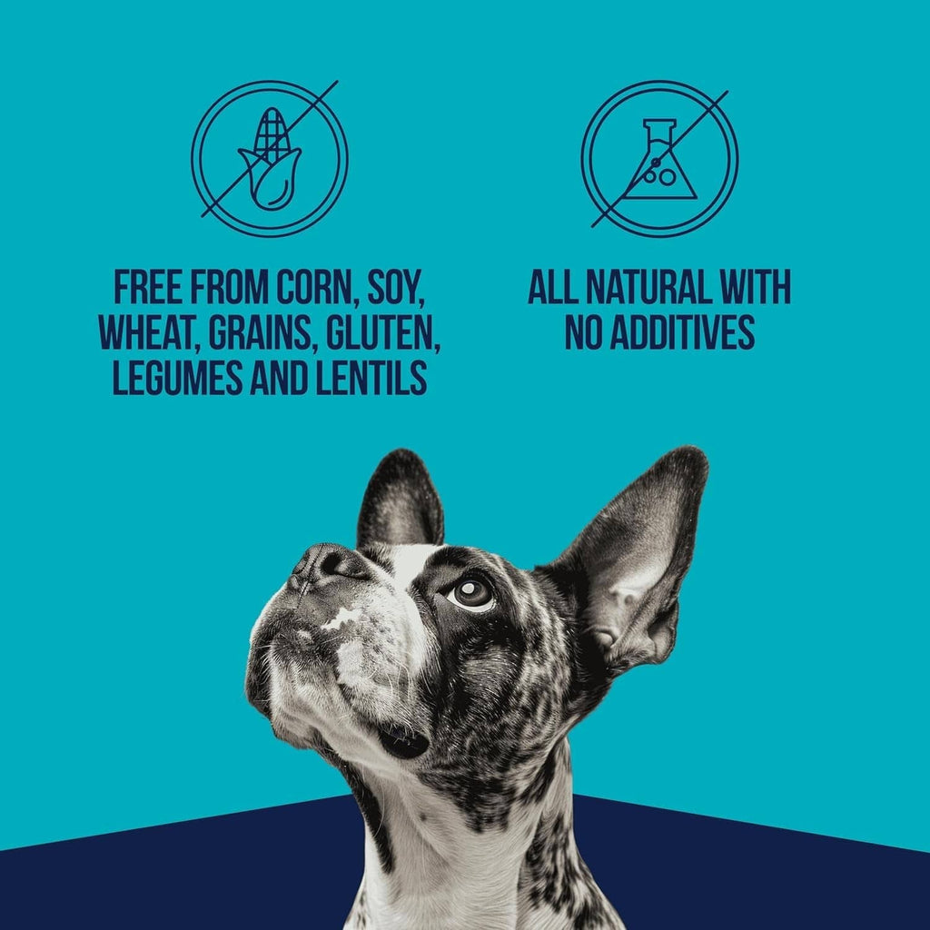 Freeze-dried chicken liver dog treats with dog and no-additives icons