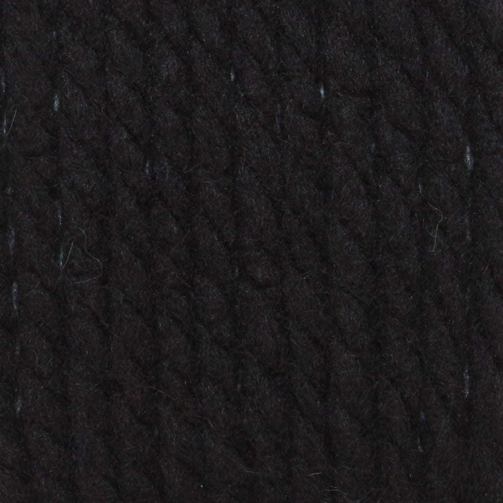 Matte dark black yarn knit texture, visible tight fibers