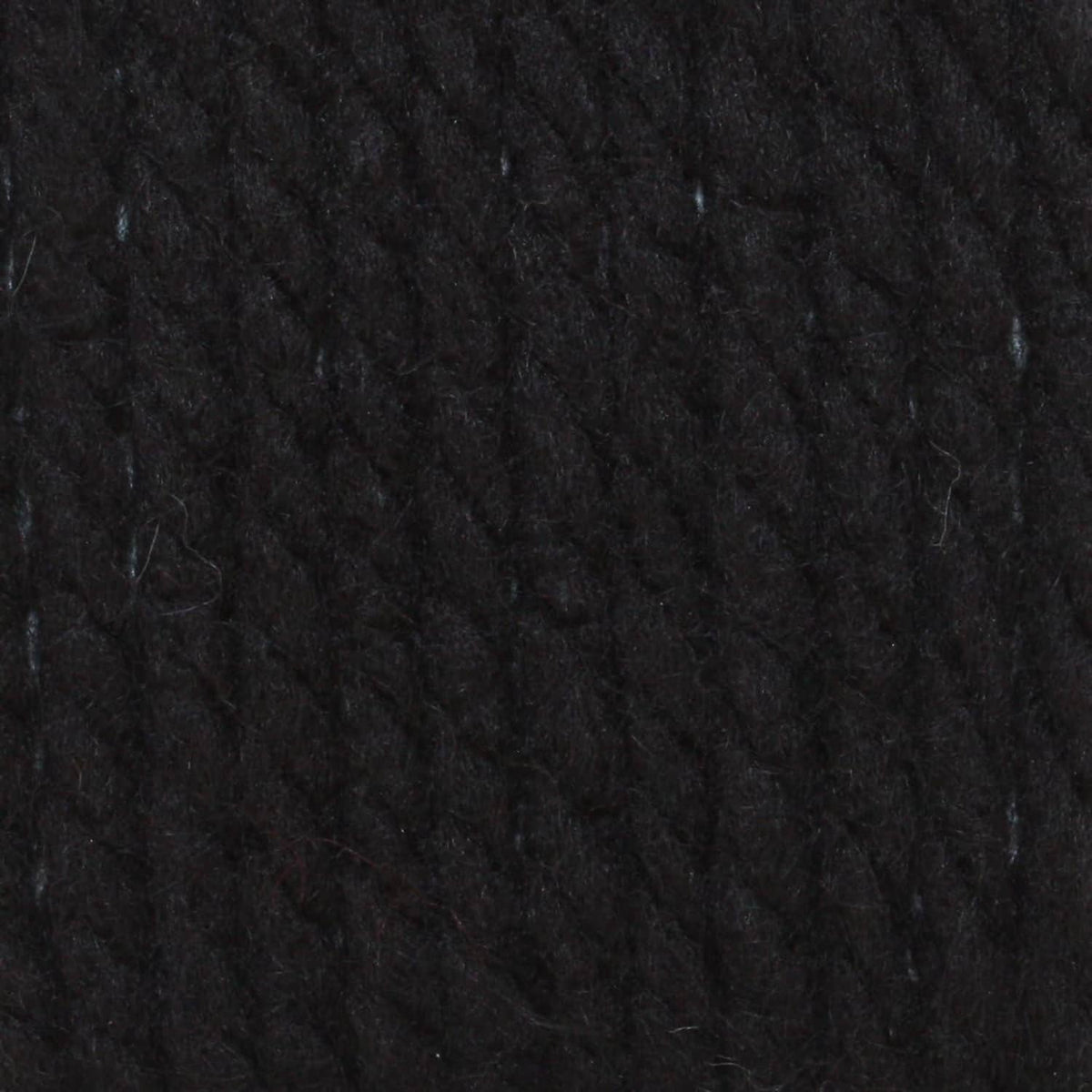 Matte dark black yarn knit texture, visible tight fibers