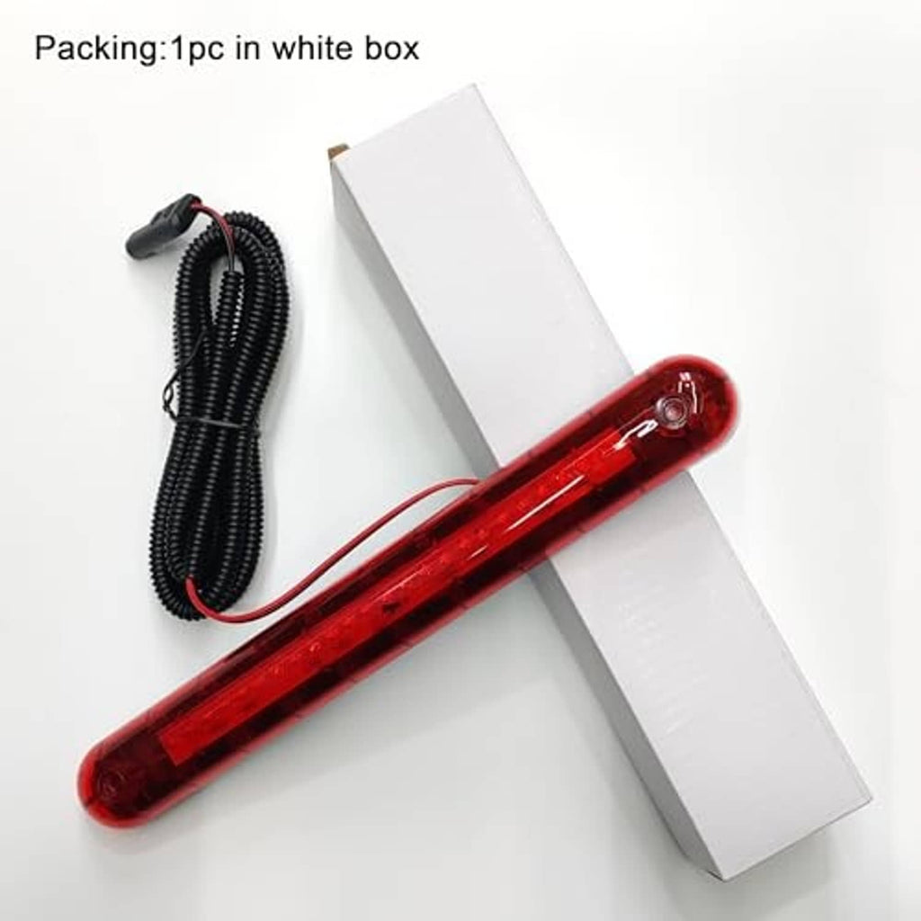 Third brake light bar kit with red lens and black coiled wiring, packed in box