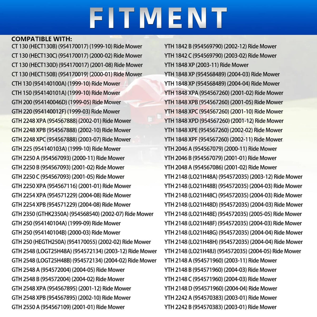 Black ignition switch with key set (fitment list shown)