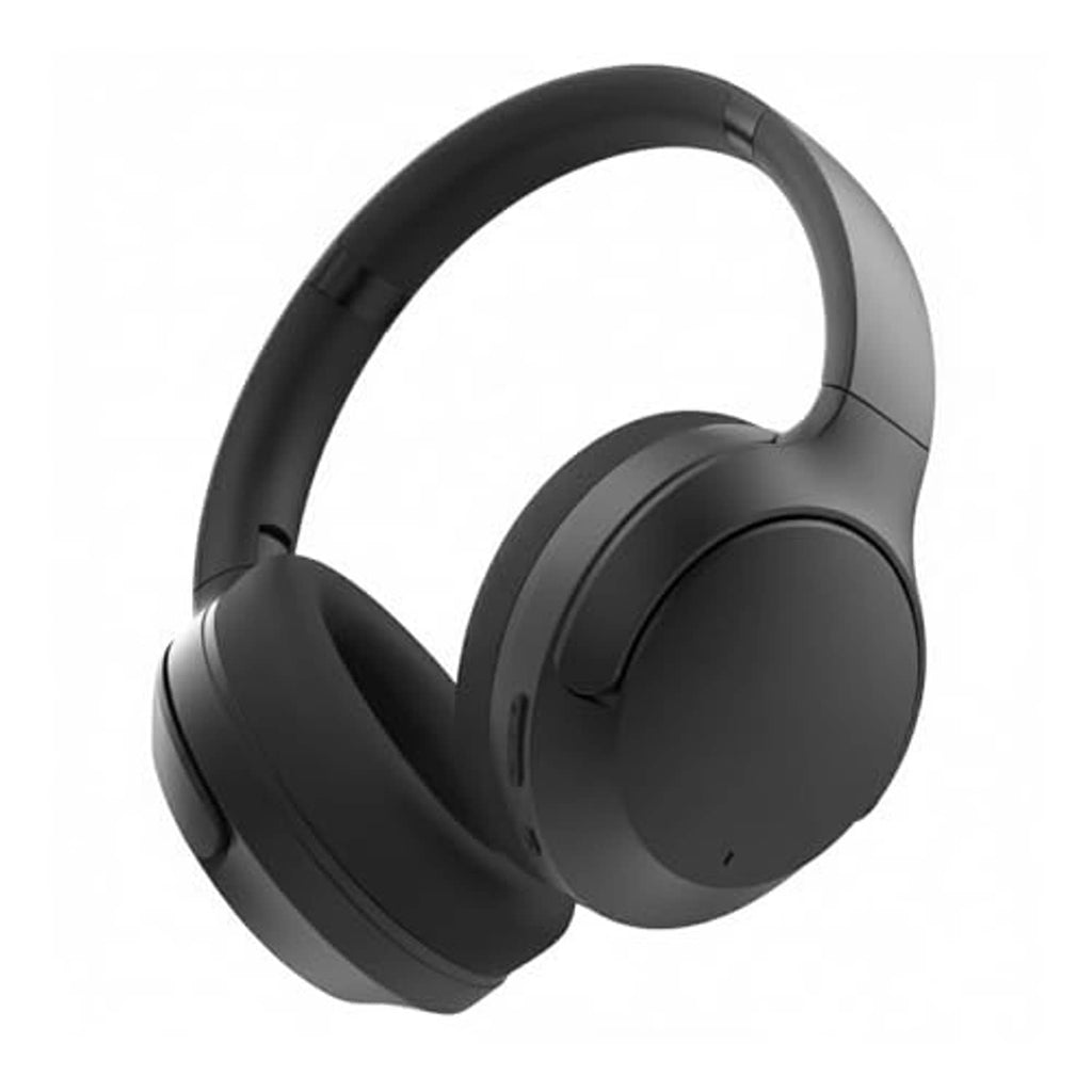 Black over-ear headphones, closed-back ear cups and adjustable headband