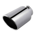 Chrome diesel exhaust tip with black inner outlet and clamp on top