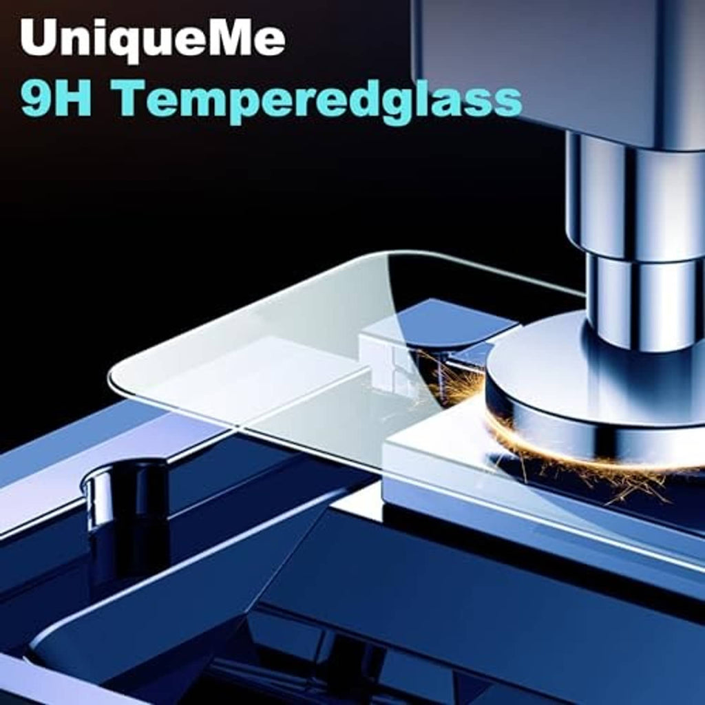 9H tempered glass screen protector with glass-smudge protection close-up