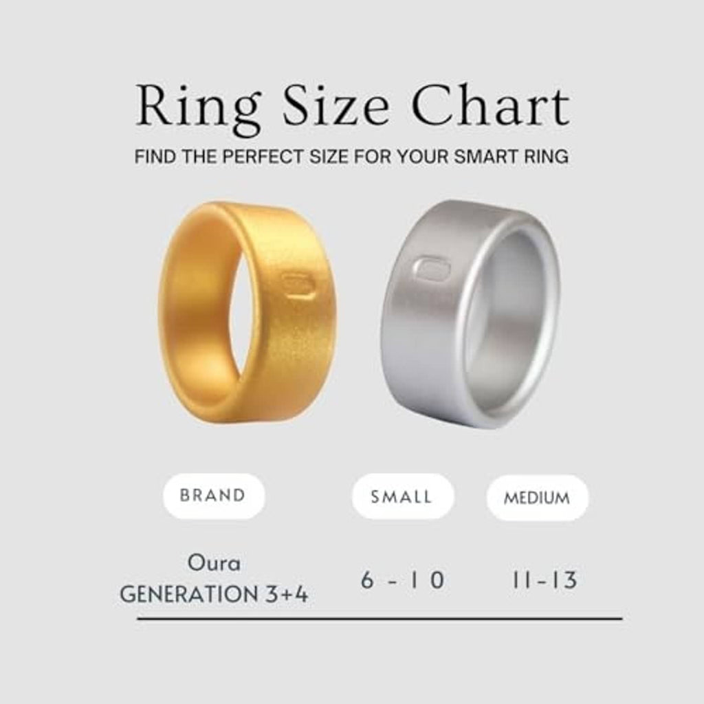 Gold and silver metallic silicone ring covers shown side by side.