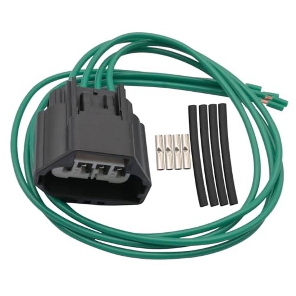 Electronic throttle body actuator connector pigtail kit with green wires and pins