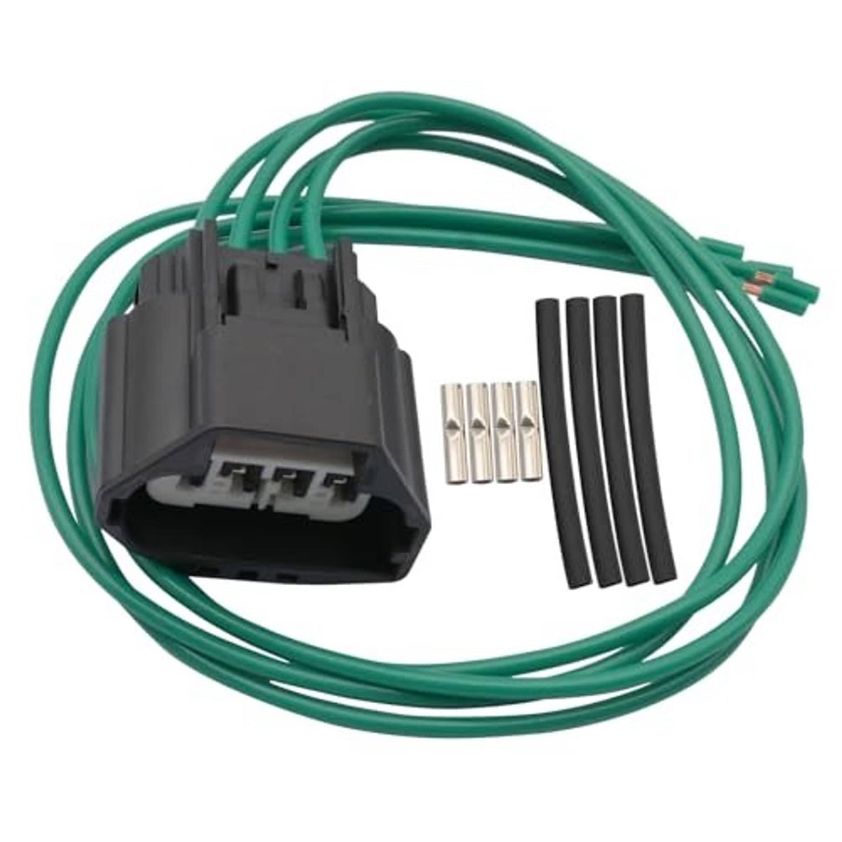 Electronic throttle body actuator connector pigtail kit with green wires and pins