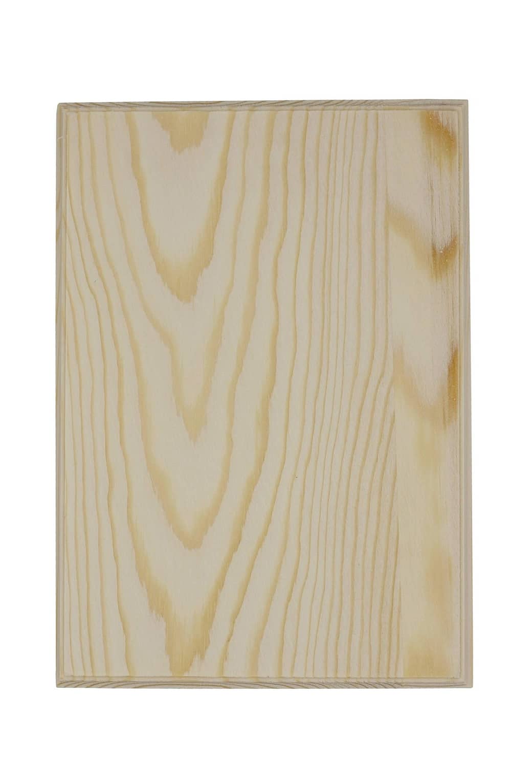 Unfinished light wood square plaque, blank unfinished surface