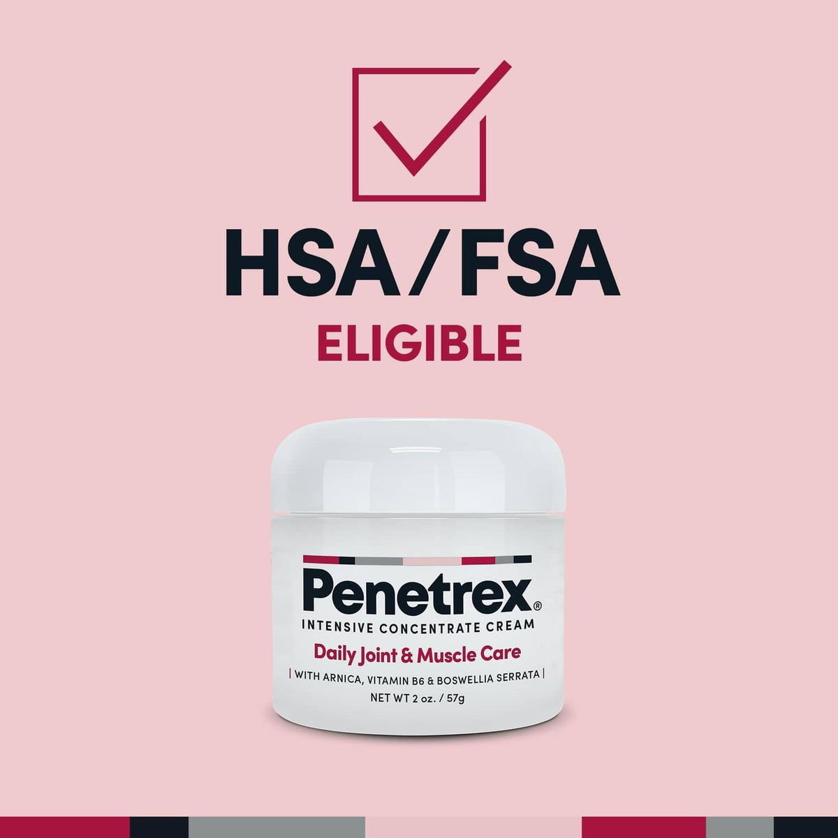 White cream jar with HSA/FSA eligible check mark above the container