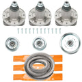 48" deck rebuild kit parts set with spindle assemblies, hardware, belts and pulleys