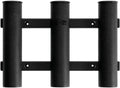 Berkley 3-rod tube rod holder rack, black metal with two bar supports