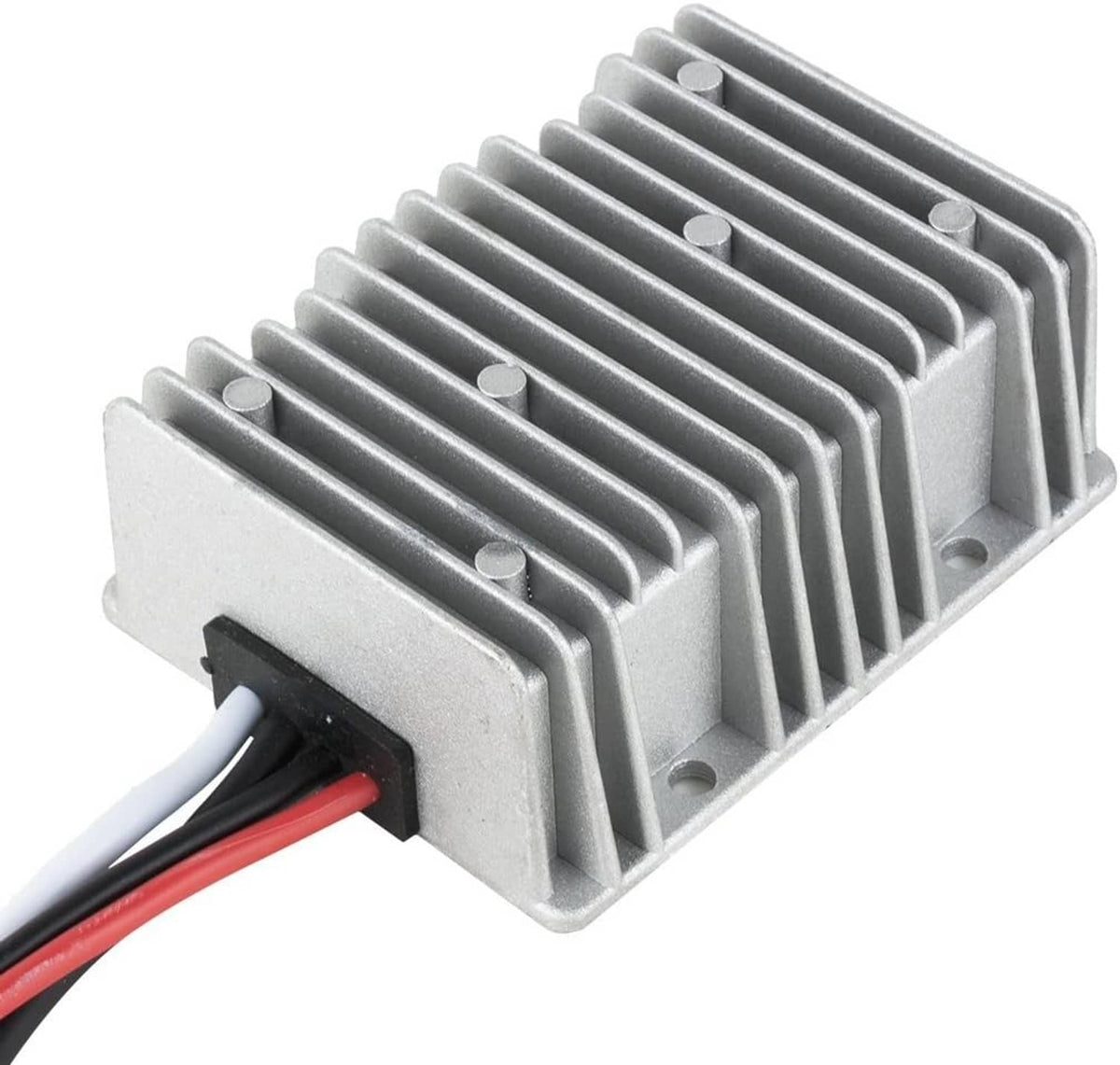 Aluminum heatsink power converter block with side terminal opening