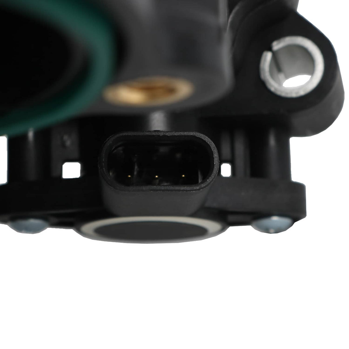 Black intake manifold sensor connector with mounting eyelet and wiring plug