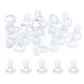 Clear plastic table top bumpers with stem, set of multi pieces